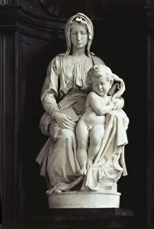 Sculptures Premium Framed Print Collection: Michelangelo (1475-1564). Madonna of Bruges