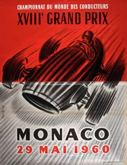 Posters Photographic Print Collection: Monaco Grand Prix Poster