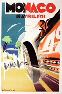 Monte Carlo Jigsaw Puzzle Collection: Monaco Grand Prix Poster - 1931