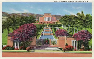 Temple Collection: Mormon Temple, Laie, Oahu, Hawaii, USA