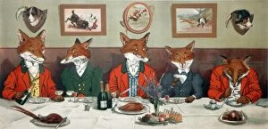 Related Images Photographic Print Collection: Mr Foxs Hunt Breakfast on Christmas Day