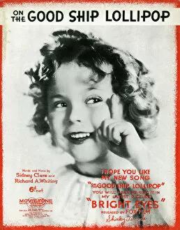 Clare Collection: Music cover, On the Good Ship Lollipop, Shirley Temple