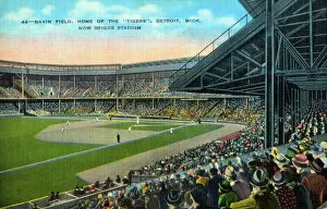 New Items from the Grenville Collins Collection Premium Framed Print Collection: Navin Field (Briggs Stadium), Detroit, Michigan, USA