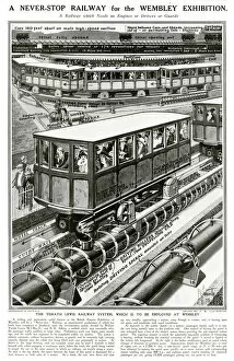 Bubblepunk Fine Art Print Collection: Never-stop railway at British Empire Exhibition 1924