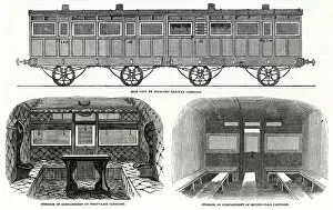 Bubblepunk Mouse Mat Collection: New railway carriage 1847