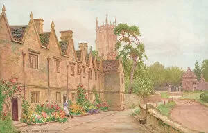 The J Salmon Archive Collection Fine Art Print Collection: Old Almshouses, Chipping Campden - Cotswolds