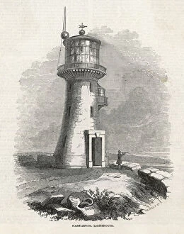 Durham Framed Print Collection: Old Hartlepool Lighthouse, north east England