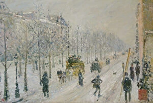 Camille Pissarro Framed Print Collection: The outer boulevards, Snow, 1879, by Camille Pissarro