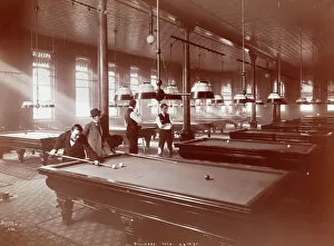 Snooker Framed Print Collection: Playing billiards