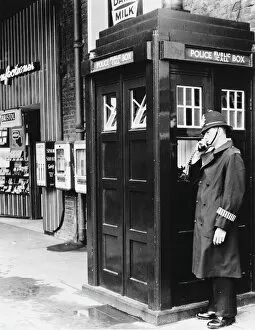 Emergency Services Canvas Print Collection: Police Public Call Box, London