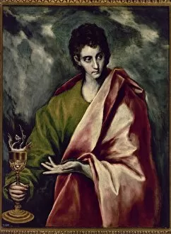 Madrid Metal Print Collection: Portrait of Saint John the Evangelist, ca. 1605, by El