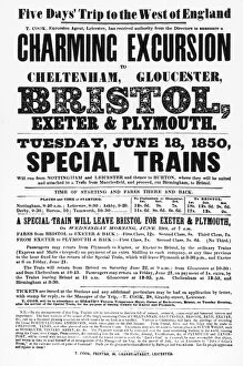 Cheltenham Collection: Poster advertising a Cooks Tours railway excursion