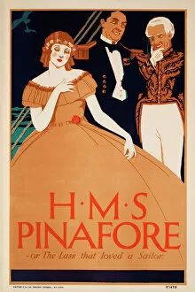 Music Premium Framed Print Collection: Poster advertising HMS Pinafore