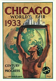 Earth Metal Print Collection: Poster design, Chicago Worlds Fair 1933
