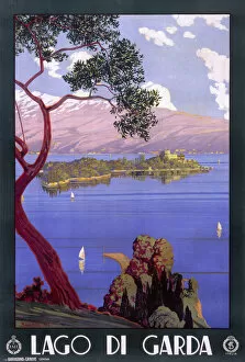 Lake Garda Metal Print Collection: Poster for Lake Garda, Italy