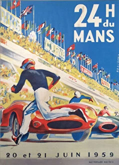 New Images August 2021 Fine Art Print Collection: Poster, Le Mans 24 Hour Rally 1959
