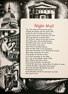 St Pauls Cathedral Collection: Poster, Night Mail