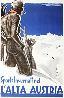Related Images Photographic Print Collection: Poster for The Upper Austrian Tourist Board - Ski Scene