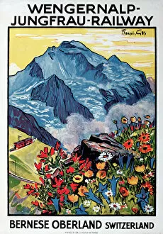 Holidays Collection: Poster, Wengernalp Jungfrau Railway, Switzerland
