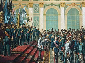 Related Images Fine Art Print Collection: Proclamation of the German Empire in Versailles