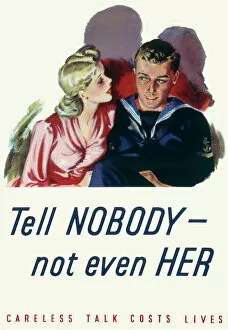 Spying Collection: Propaganda poster: careless talk costs lives
