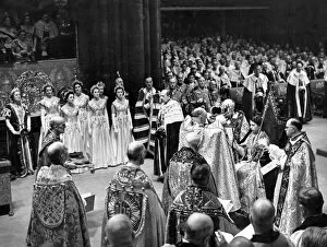 Ceremonies Collection: Queen Elizabeth II is crowned