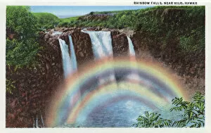 Nature-inspired paintings Poster Print Collection: Rainbow Falls, near Hilo, Hawaii, USA