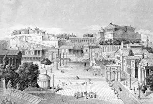 Columns Collection: Reconstruction of the Roman Forum, Rome, Italy