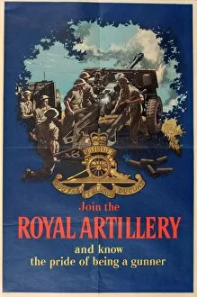 Posters Pillow Collection: Recruitment poster, Join the Royal Artillery