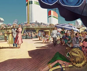 Fred Collection: Relaxing on Deck Date: 1941