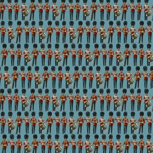 Drummer Collection: Repeating Pattern - guardsmen, blue