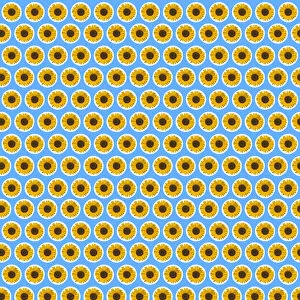 Wallpapers Collection: Repeating Pattern - Sunflowers - Blue Background