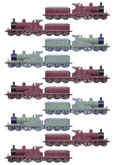 Wallpapers Collection: Repeating Pattern - Train / Steam Engine