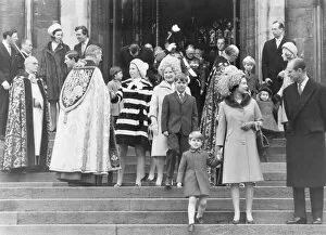 Traditions Collection: Royal Family at Christmas Service, 1969