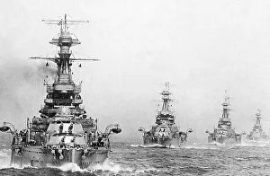 Royal Navy Battleships in Line Print (New Images July 2023)