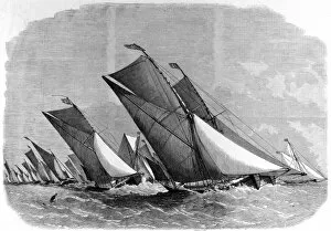 Prize Collection: Sailing Barge Match on the Thames, July 1864
