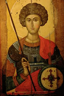 Athens Mouse Mat Collection: Saint George. Byzantine icon. XIV century. Greece