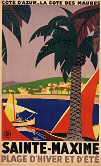 Holidays Collection: Sainte Maxime French travel poster