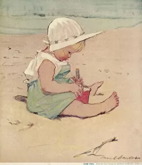 Children Photo Mug Collection: Sand Pies by Muriel Dawson