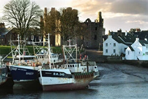 Photography by Philip Dunn Pillow Collection: Scallop dredgers, Kirkcudbright Harbour, SW Scotland