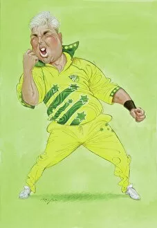 Fine art Framed Print Collection: Shane Warne - Australian cricketer