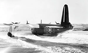 Fortior Pillow Collection: Short Sunderland flying boat, RAF Wig Bay, WW2