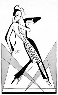 Art deco Jigsaw Puzzle Collection: Sketch by Fish of tango dancing, at the Florida Club, London