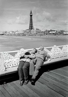 Blackpool Tower Mouse Mat Collection: sleeping on Blackpool prom