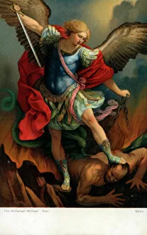 Baroque Framed Print Collection: St Michael Archangel by Guido Reni