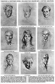 Scandal Collection: Stephen Wards sketches of celebrities, 1960