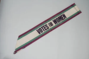 Purple Collection: Suffragette W. S. P. U Sash Votes for Women