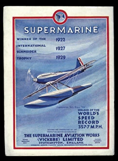 1922 Collection: Supermarine aeroplane, Rolls-Royce S. 6