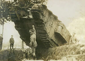 War Time Collection: Tank in Battle of Menin Road, Ypres, Belgium, WW1