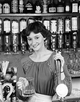 Bottle Collection: Teenage barmaid, Halfway House, Rame, Cornwall